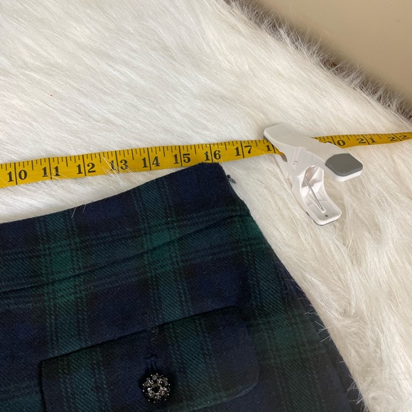 Loft black watch Plaid Green and Black Women's Skirt 8 - Picture 12 of 13